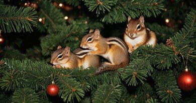 Family of Chipmunks Found Living in Christmas Tree in Canada