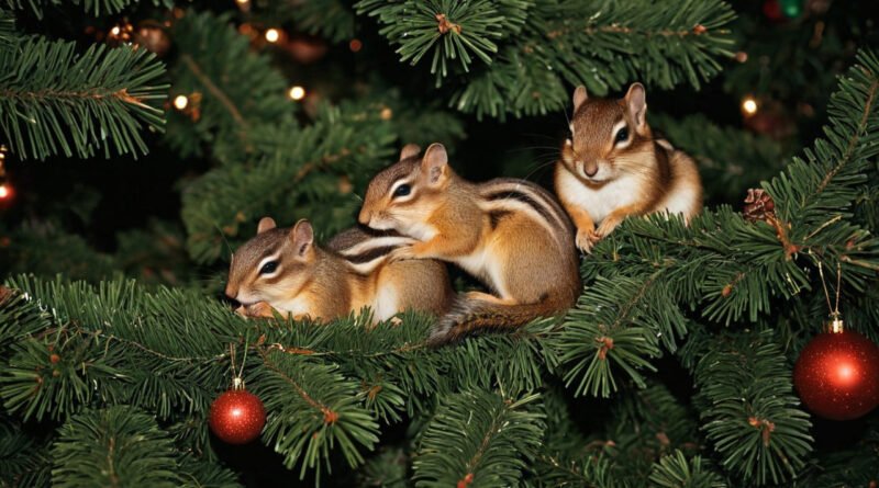 Family of Chipmunks Found Living in Christmas Tree in Canada